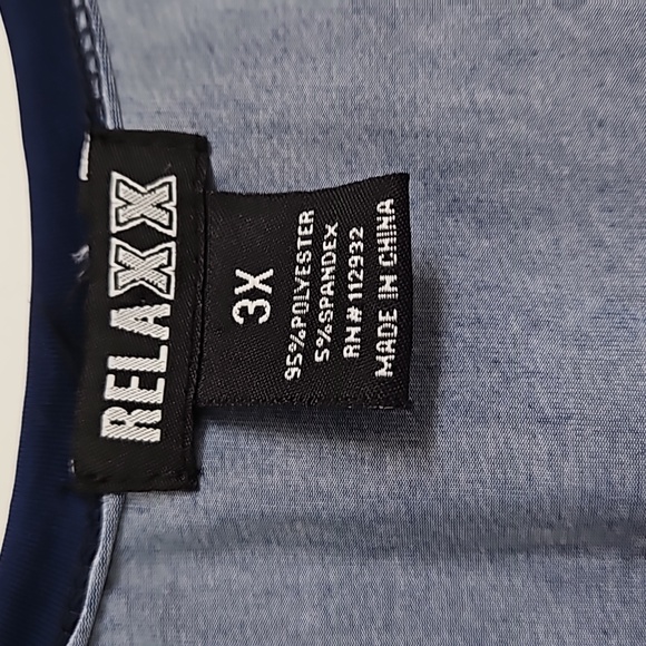 RELAXX NAVY BLUE AND IVORY BEACH COVER DRESS - Picture 3 of 3